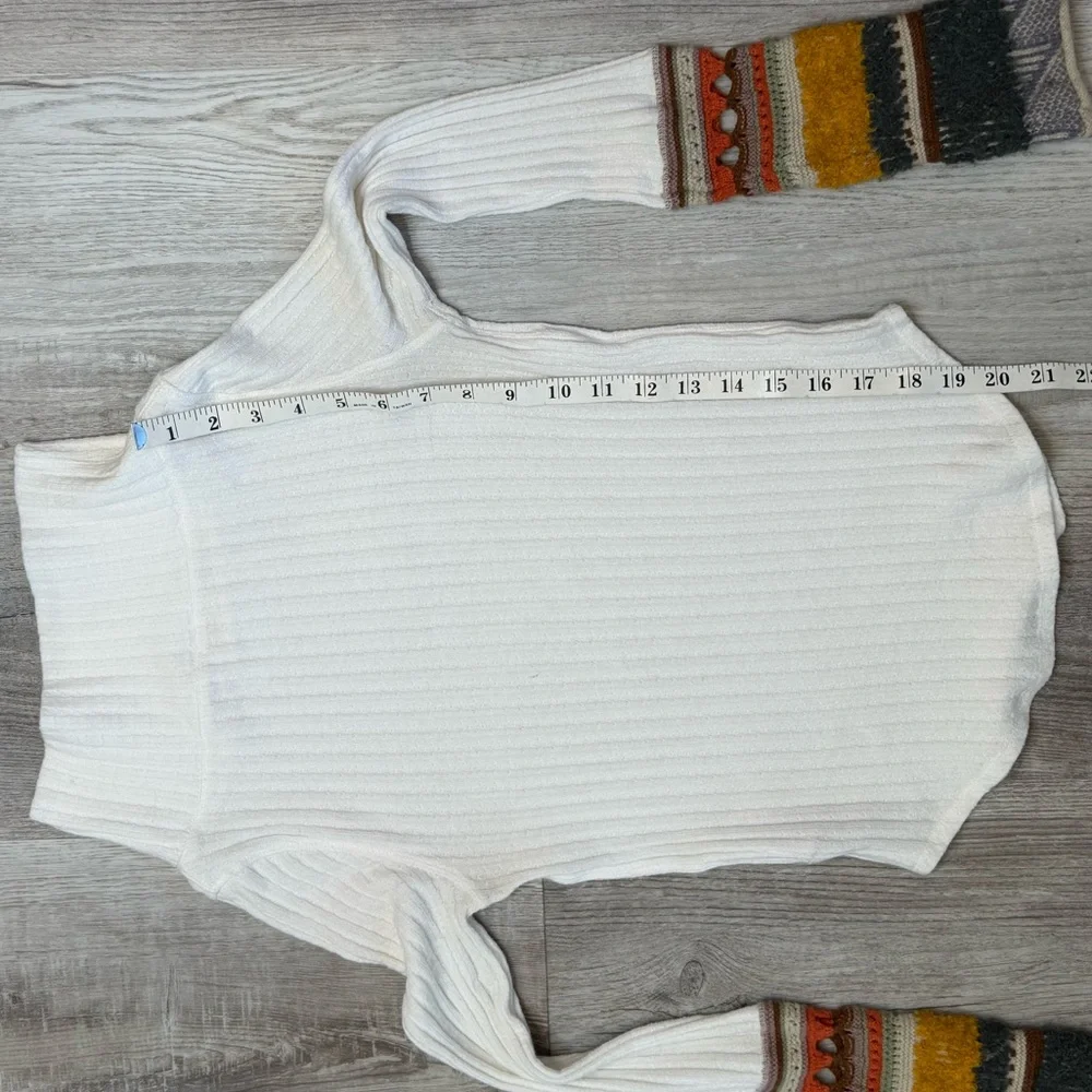 Free People Mixed Up Cuff Long Sleeve Sweater Women’s Size XS Bohemian